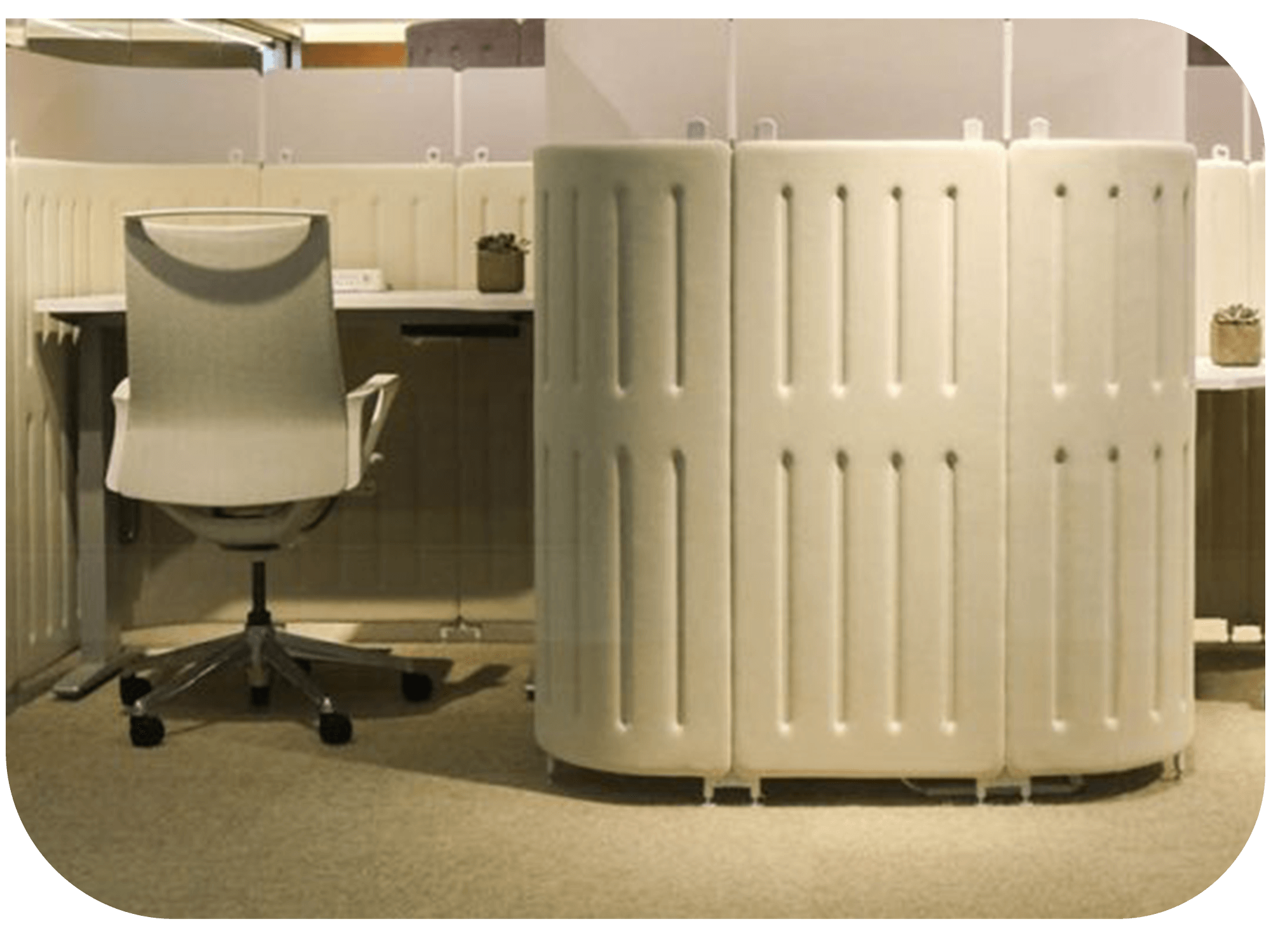 sistema de paneles para oficina muffle de okamura