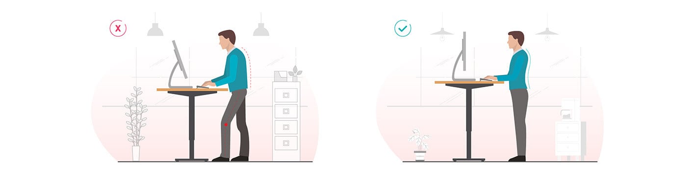 Postura correcta para trabajar frente a la computadora